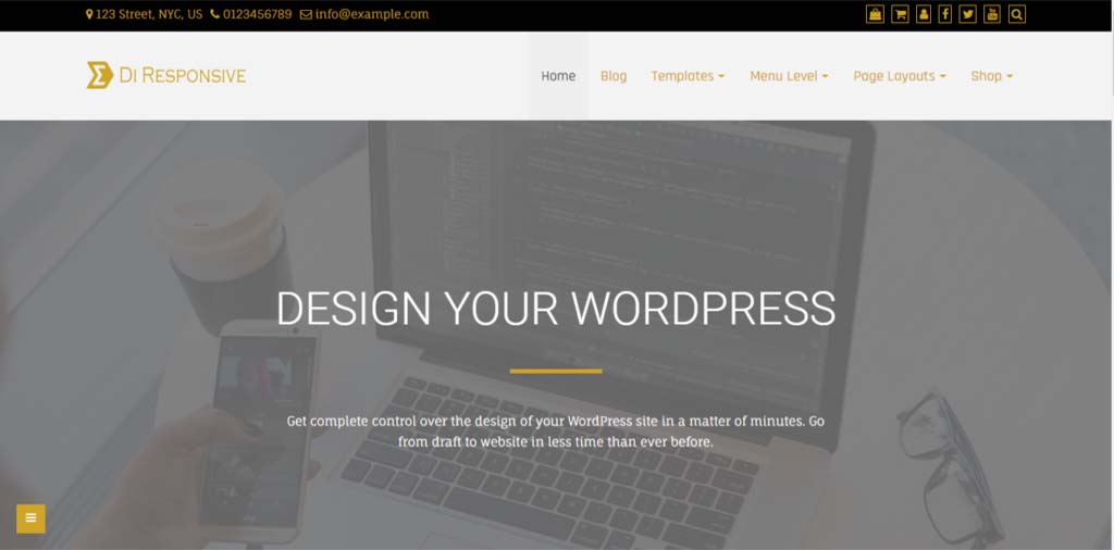 Responsive One Page WordPress Theme