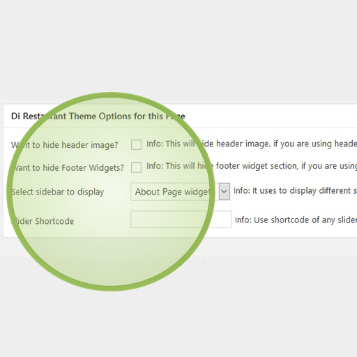 Restaurant Pro WordPress Theme Select Sidebar