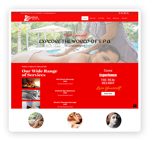 Salon spa multipurpose theme demo