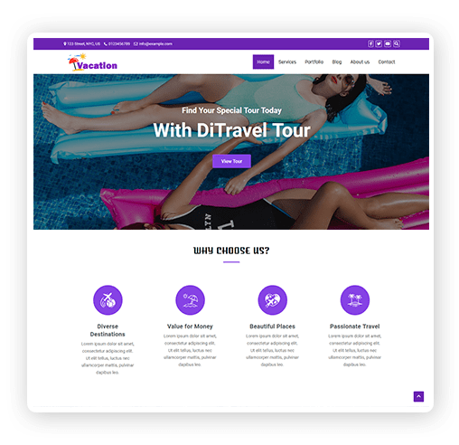 WordPress Theme For Vacation